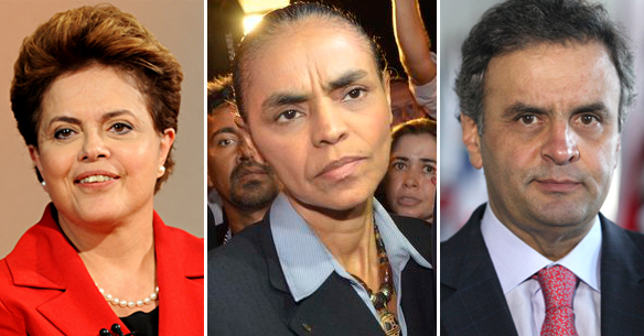 Dilma, Marina e Aécio tem em Vital, Ricardo e Cssio seus parceiros polticos na Paraba