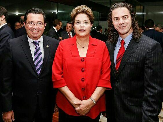 Senador Vital do Rgo, presidente Dilma Rousseff e Veneziano Vital