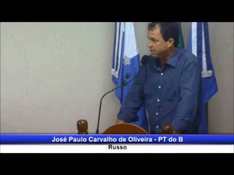 Vereador José Paulo Carvalho de Oliveira, o Russo, na tribuna da Cmara Municipal de Pira-RJ
