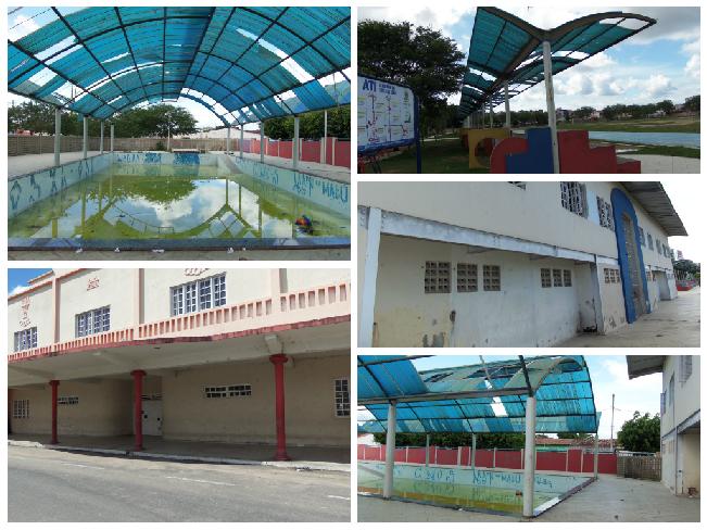 Vila Olímpica Plínio Lemos de Campina Grande totalmente abandonada
